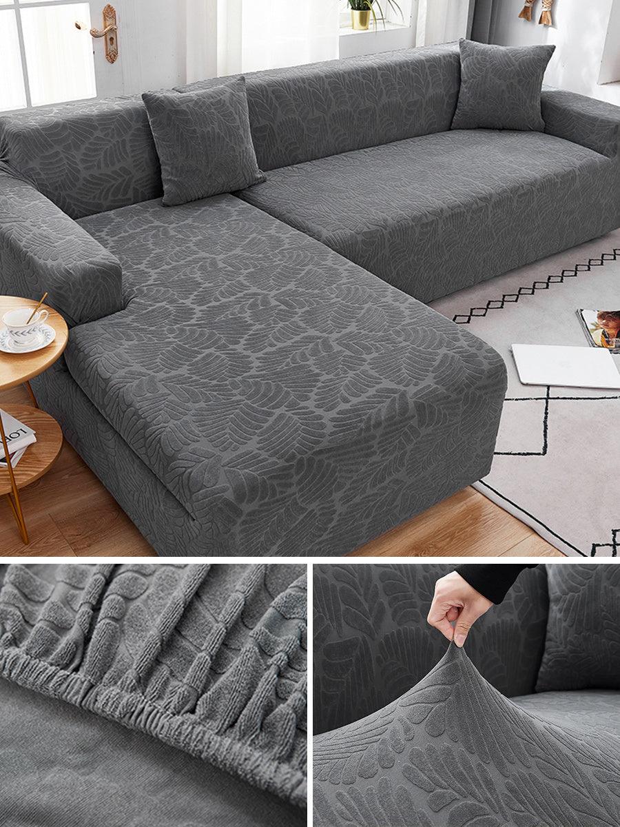 Leaf-Pattern Full Sofa Cover - Commforta