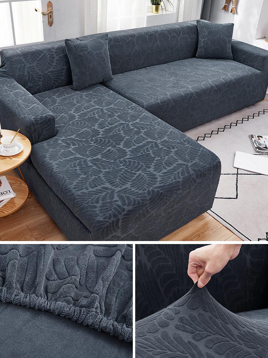 Leaf-Pattern Full Sofa Cover - Commforta